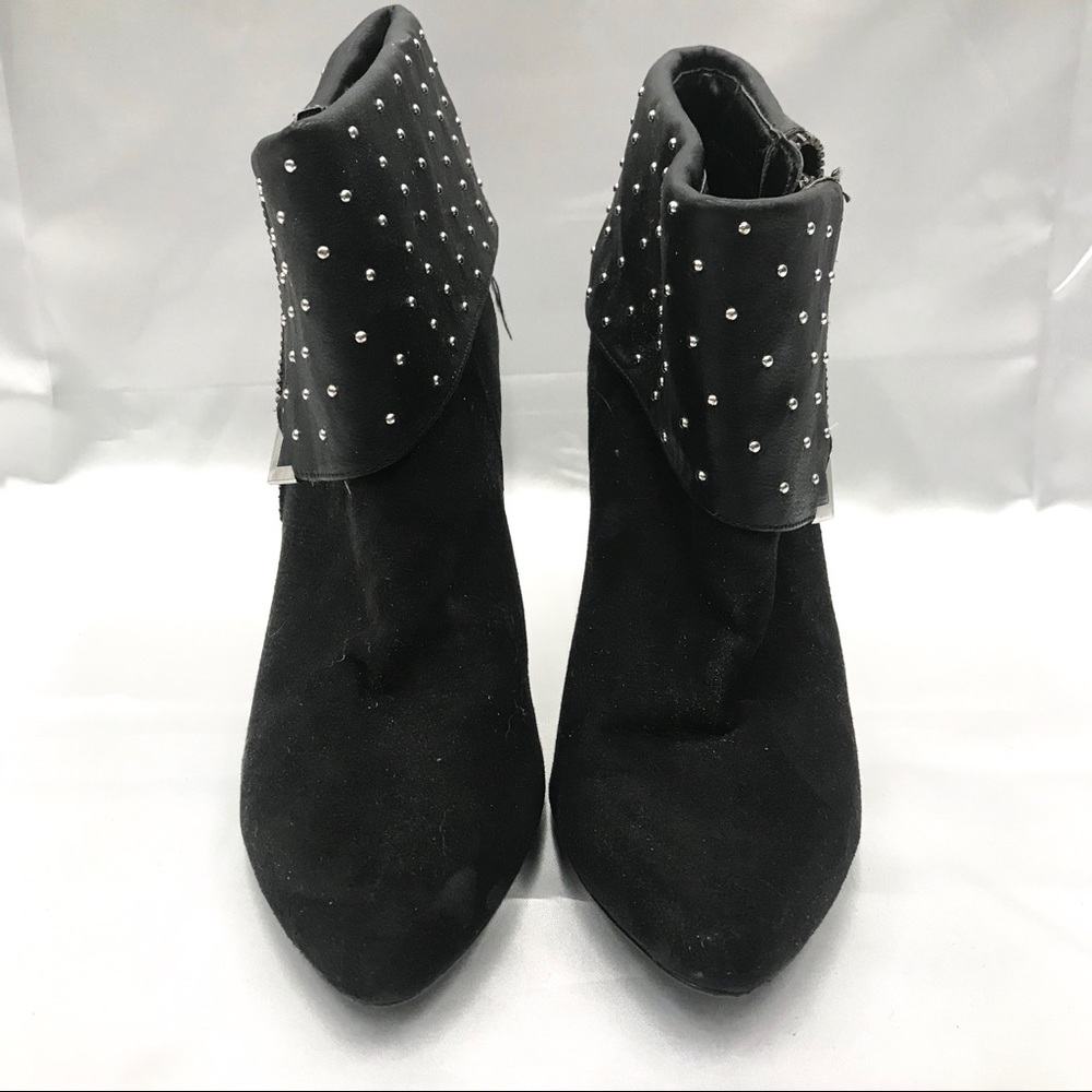 Kelly&Katie black faux suede & leather booties